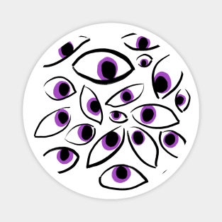 Eyes (black and purple) Magnet